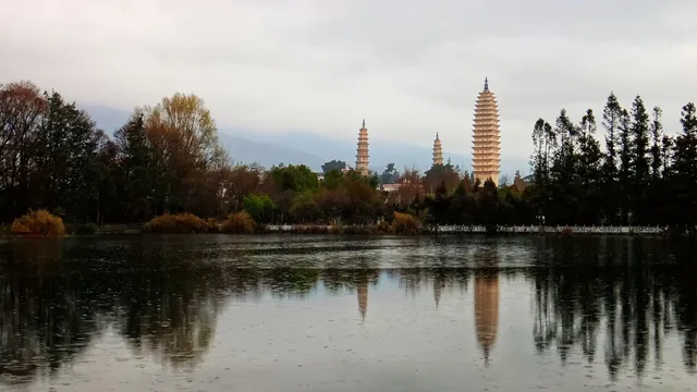 The Three Pagodas in Dali